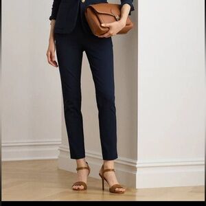 NWT Lauren Ralph Lauren Stretch-Cotton Blend Twill Skinny Pant Navy, size 10